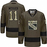 Glued New York Rangers #11 Mark Messier Green Salute to Service NHL Jersey,baseball caps,new era cap wholesale,wholesale hats